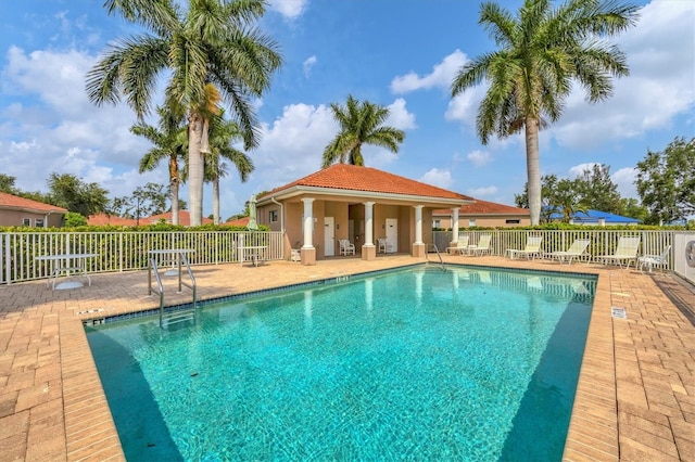 view of pool with a patio