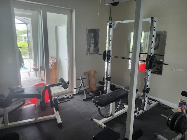 view of exercise room