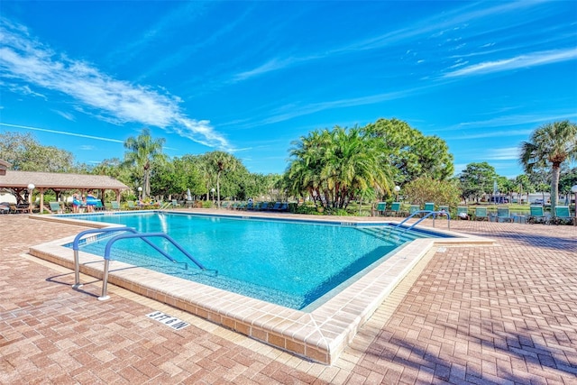 view of pool with a patio area