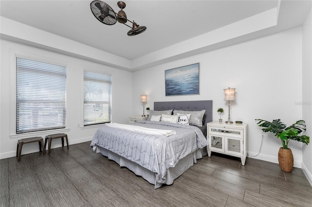 bedroom featuring dark wood-type flooring