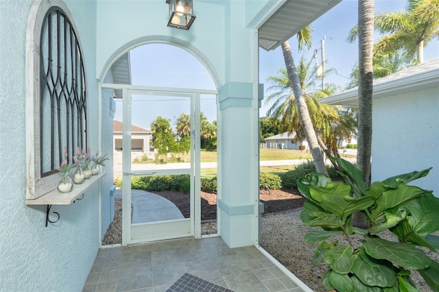 view of doorway to outside