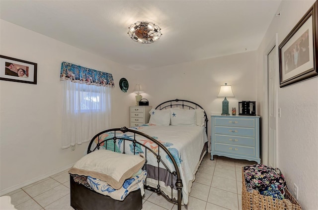 view of tiled bedroom