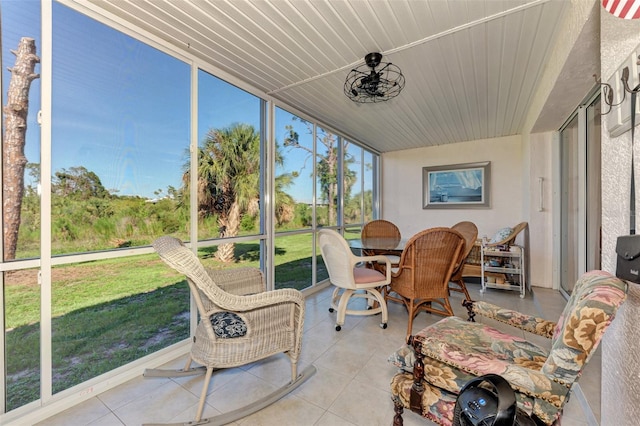 view of sunroom