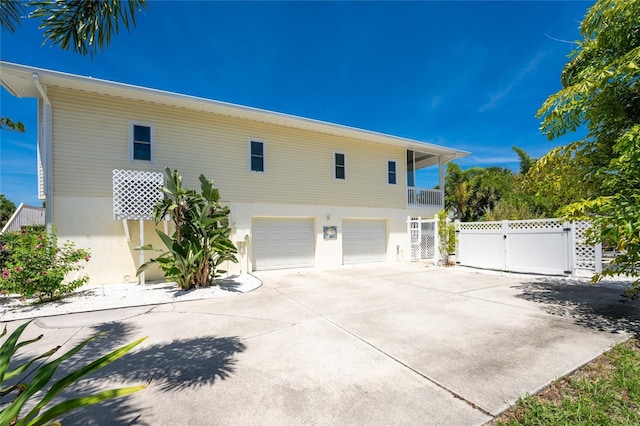 view of home's exterior with a garage