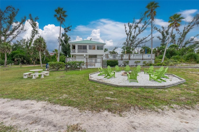 surrounding community featuring a lawn