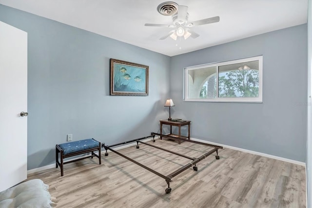 bedroom featuring light hardwood / wood-style floors