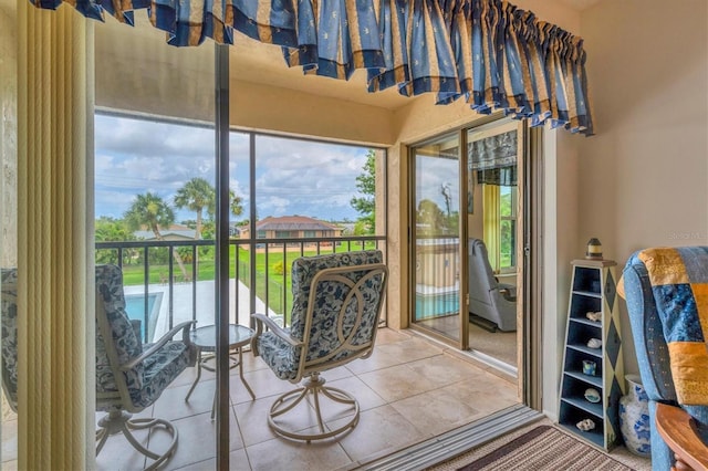 view of sunroom