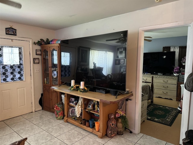 4029 E Sunflower Cir, Labelle, FL 33935 - tiled entrance foyer with ceiling fan