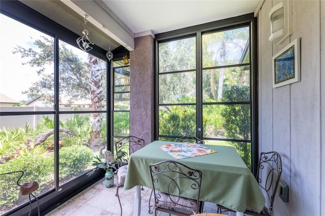 view of sunroom / solarium