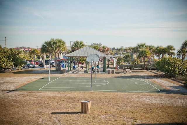 view of basketball court