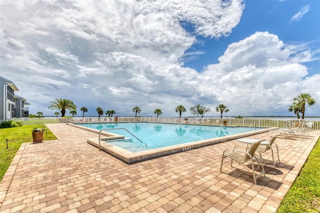 view of pool with a patio area