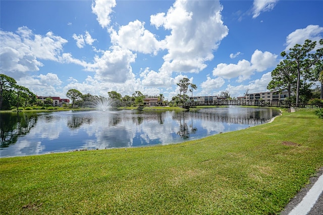 view of water feature