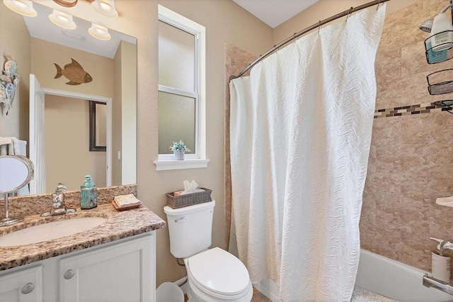 bathroom with toilet and vanity