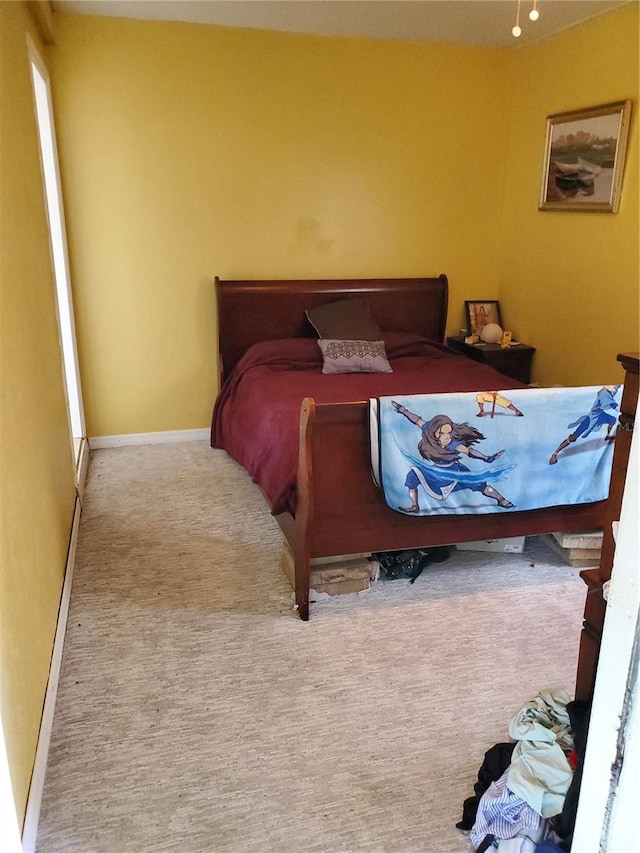 bedroom with carpet floors