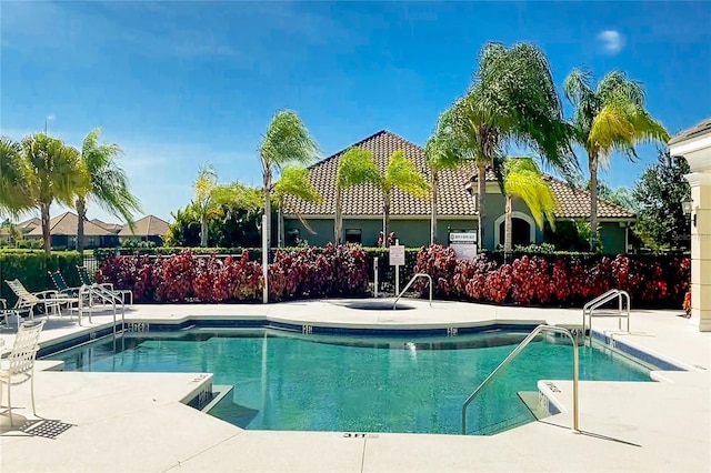 view of pool with a patio