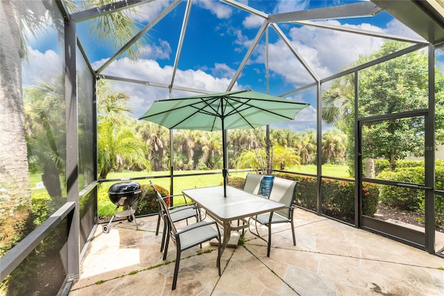 sunroom with a wealth of natural light