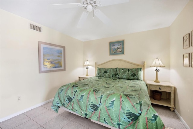 7070 Placida Rd Unit 1221, Placida, FL 33946 - bedroom with tile patterned flooring, baseboards, and ceiling fan
