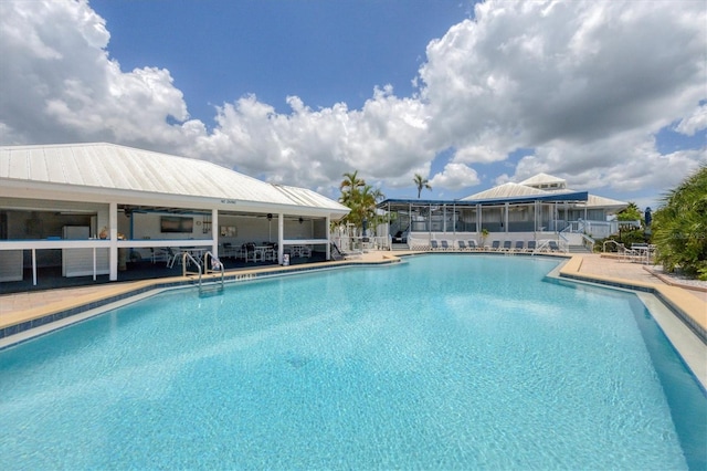 view of pool with a patio area