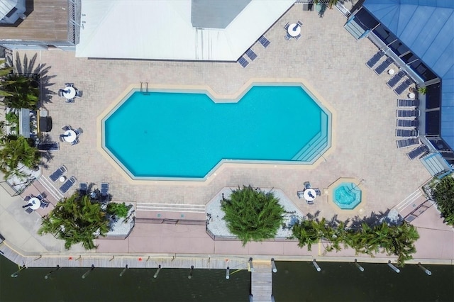 7070 Placida Rd Unit 1221, Placida, FL 33946 - drone / aerial view of a pool