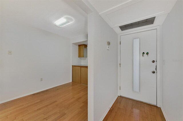 entryway featuring light hardwood / wood-style floors