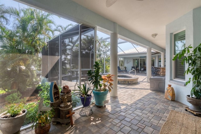 view of sunroom