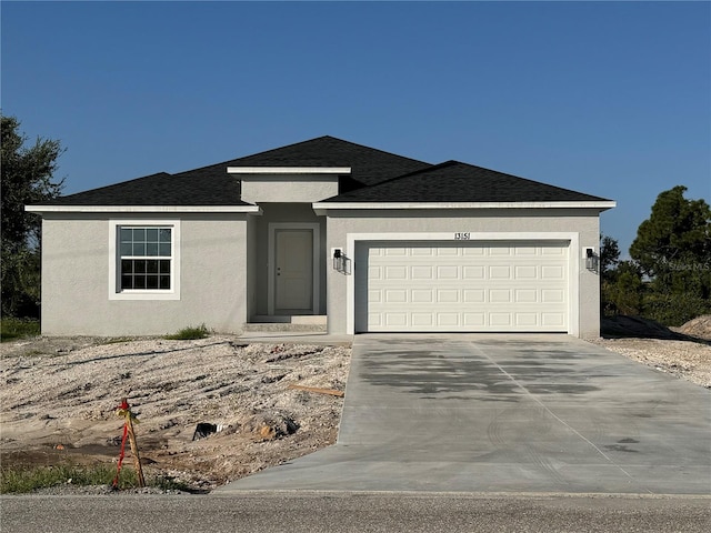 view of front facade with a garage