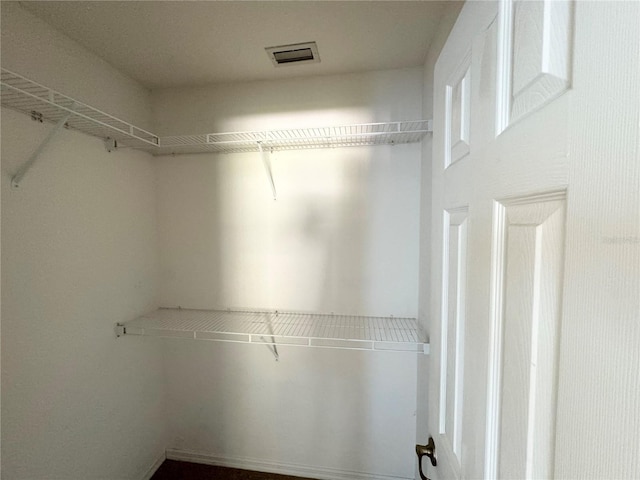 spacious closet with visible vents