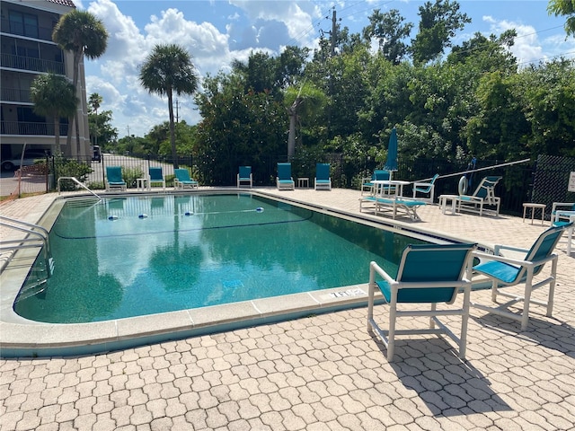 view of pool with a patio