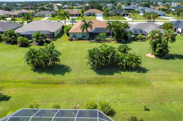 bird's eye view with a residential view