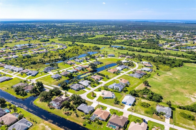 aerial view with a residential view