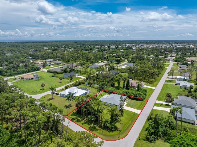 aerial view featuring a residential view