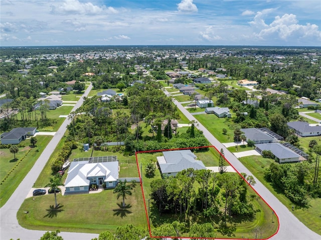 bird's eye view featuring a residential view