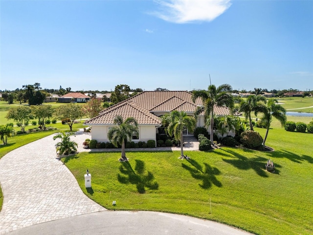 exterior space with a front yard