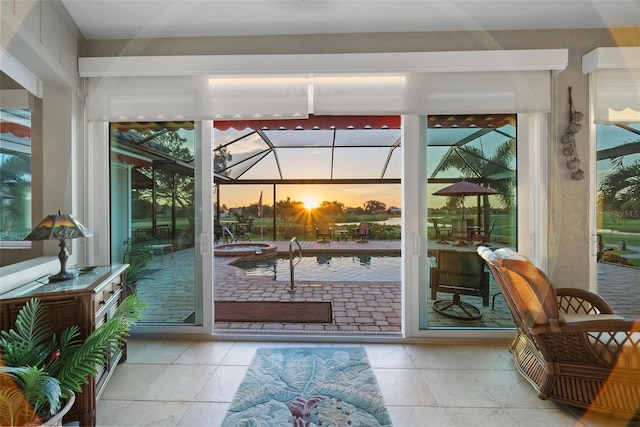 entryway featuring a sunroom