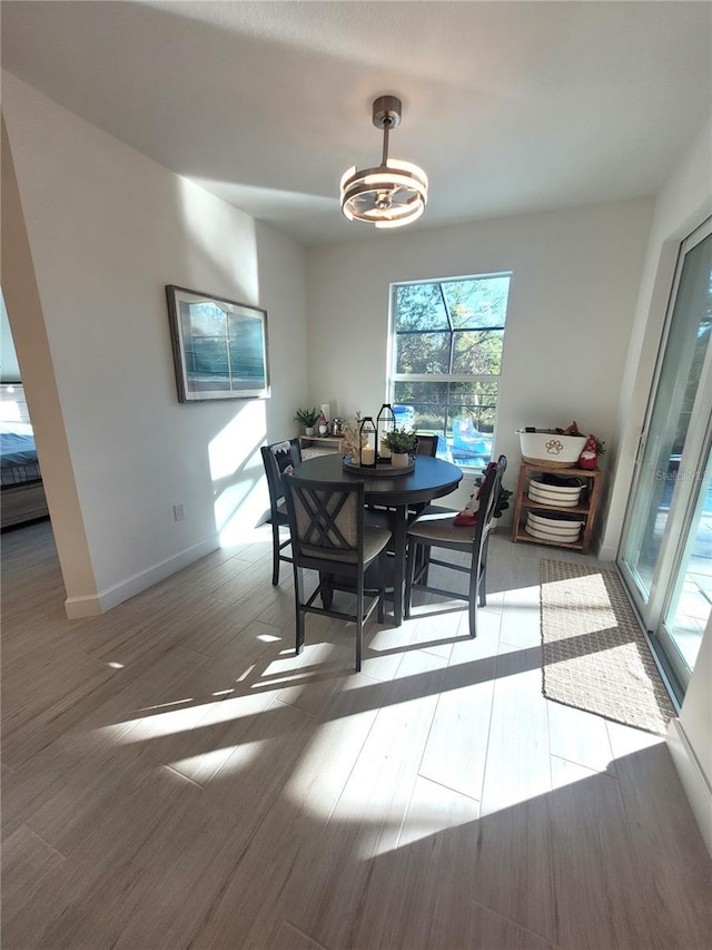 dining room featuring light wood-type flooring