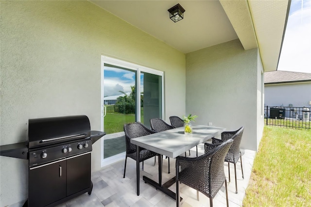 view of patio / terrace featuring grilling area