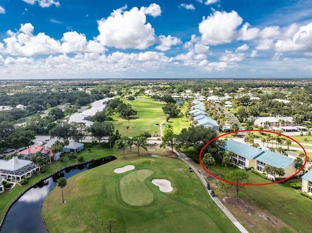 aerial view with golf course view