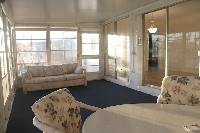 view of sunroom