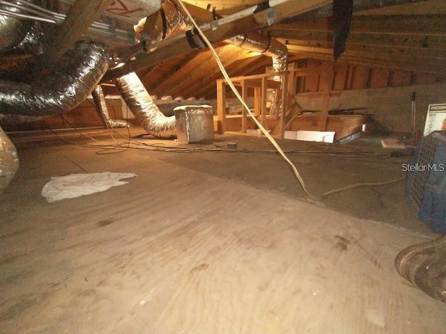 view of attic