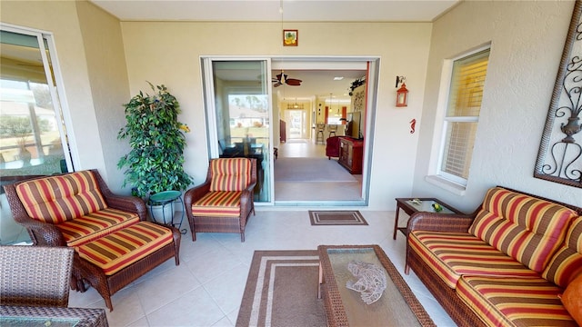 view of patio with an outdoor hangout area