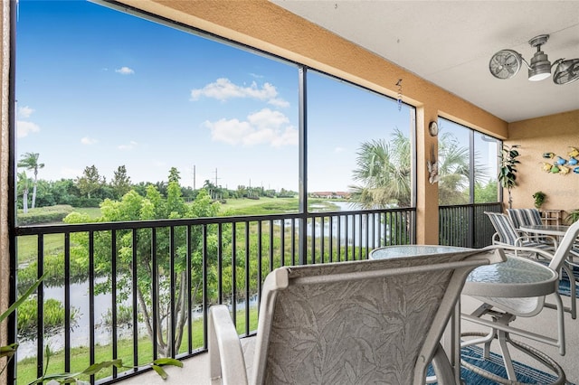 view of sunroom