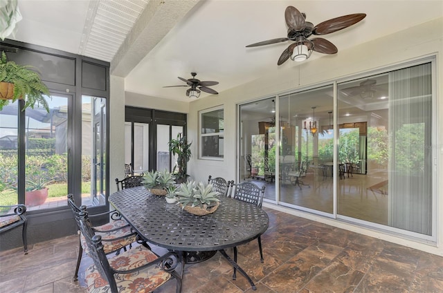 view of sunroom / solarium