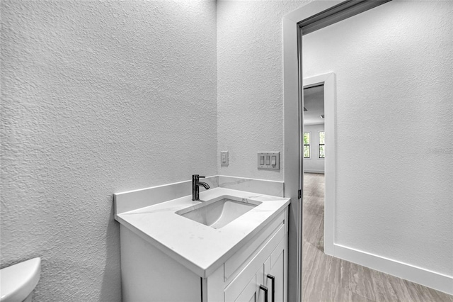 9262 Genesee St, Port Charlotte, FL 33981 - bathroom featuring a textured wall and vanity