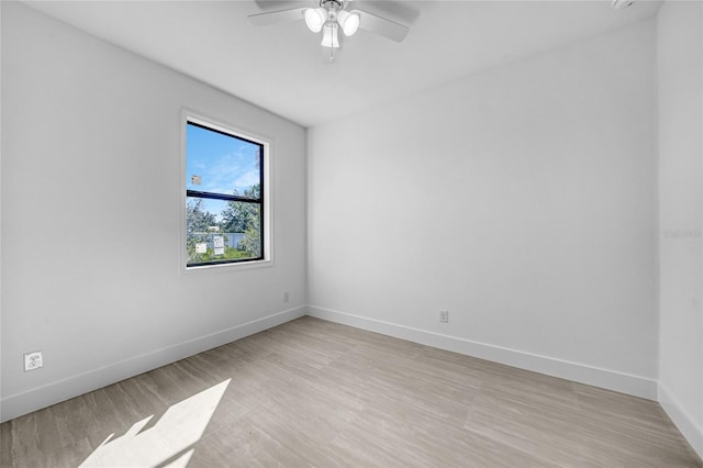 9262 Genesee St, Port Charlotte, FL 33981 - empty room featuring light wood-style floors and ceiling fan