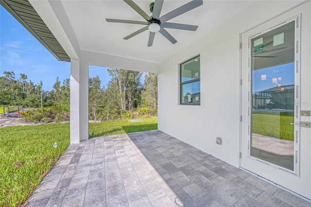 9262 Genesee St, Port Charlotte, FL 33981 - view of patio / terrace with a ceiling fan