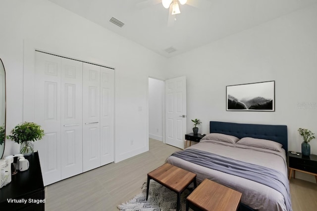 9262 Genesee St, Port Charlotte, FL 33981 - bedroom featuring a closet and a ceiling fan