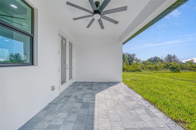 9262 Genesee St, Port Charlotte, FL 33981 - view of patio featuring a ceiling fan