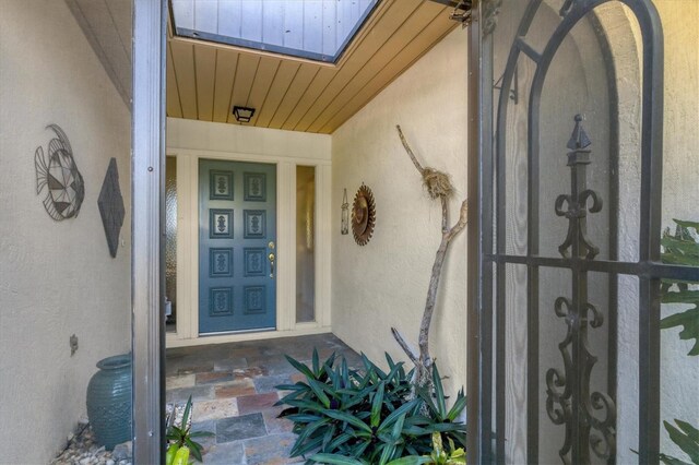 view of doorway to property