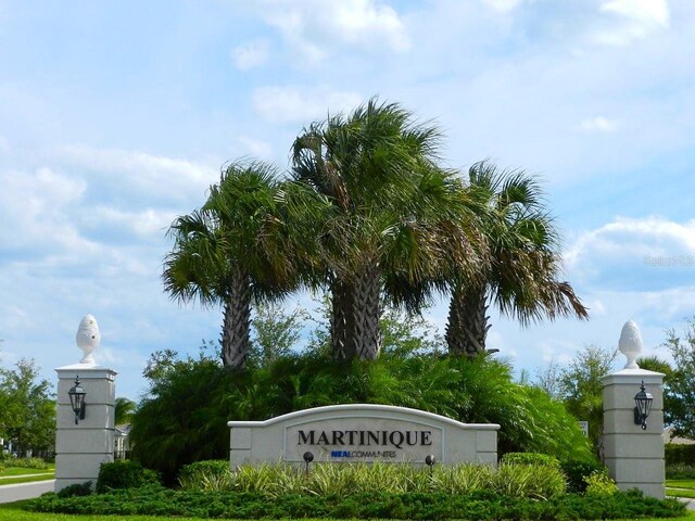 view of community sign