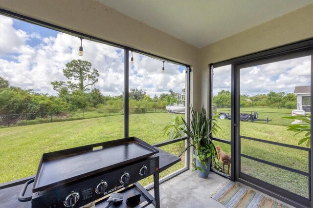 view of sunroom